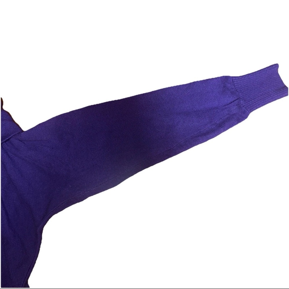 Lauren Ralph Lauren Cowl Neck Medium Royal Purple Sweater Fall Autumn - Picture 3 of 5